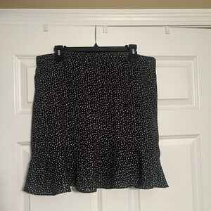 Jcrew mini skirt black with white star pattern